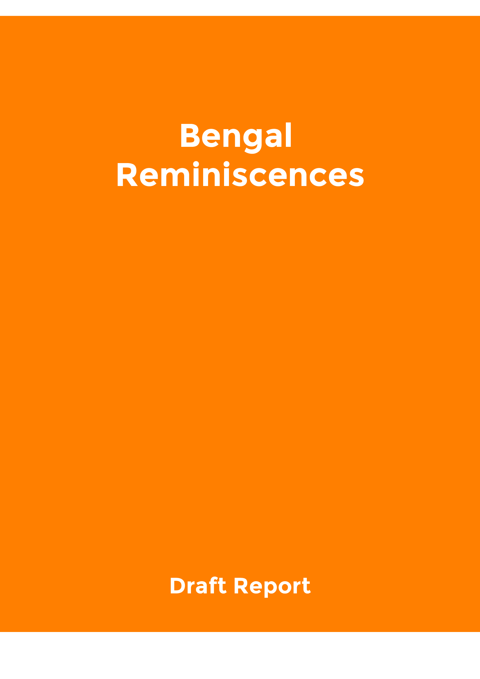 Bengal Reminiscences